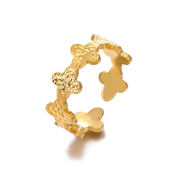 18K Gold Plated adjustable Ring - Gold Jewelry - Picture 2 of 5